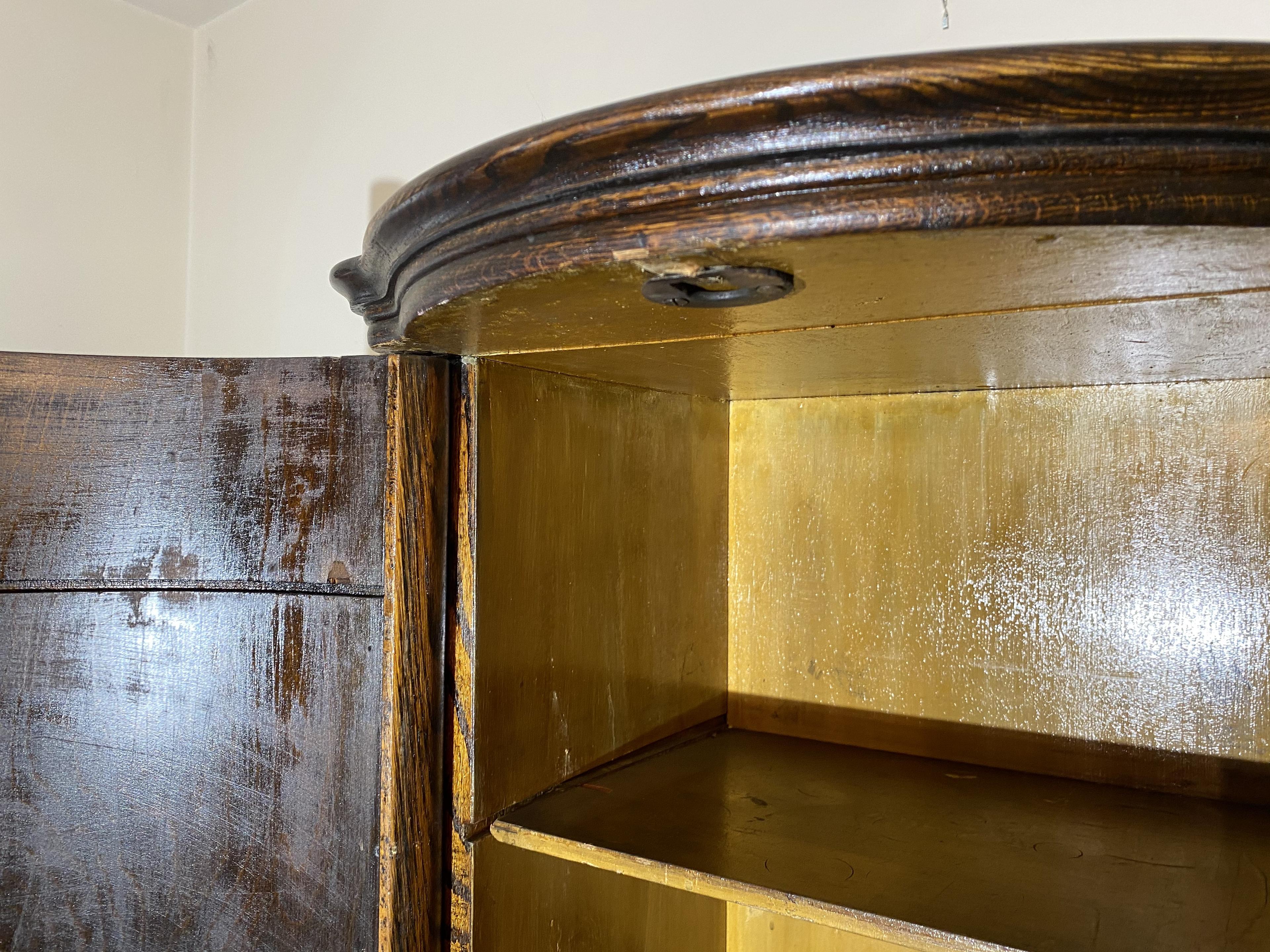 Antique Oak Record Cabinet