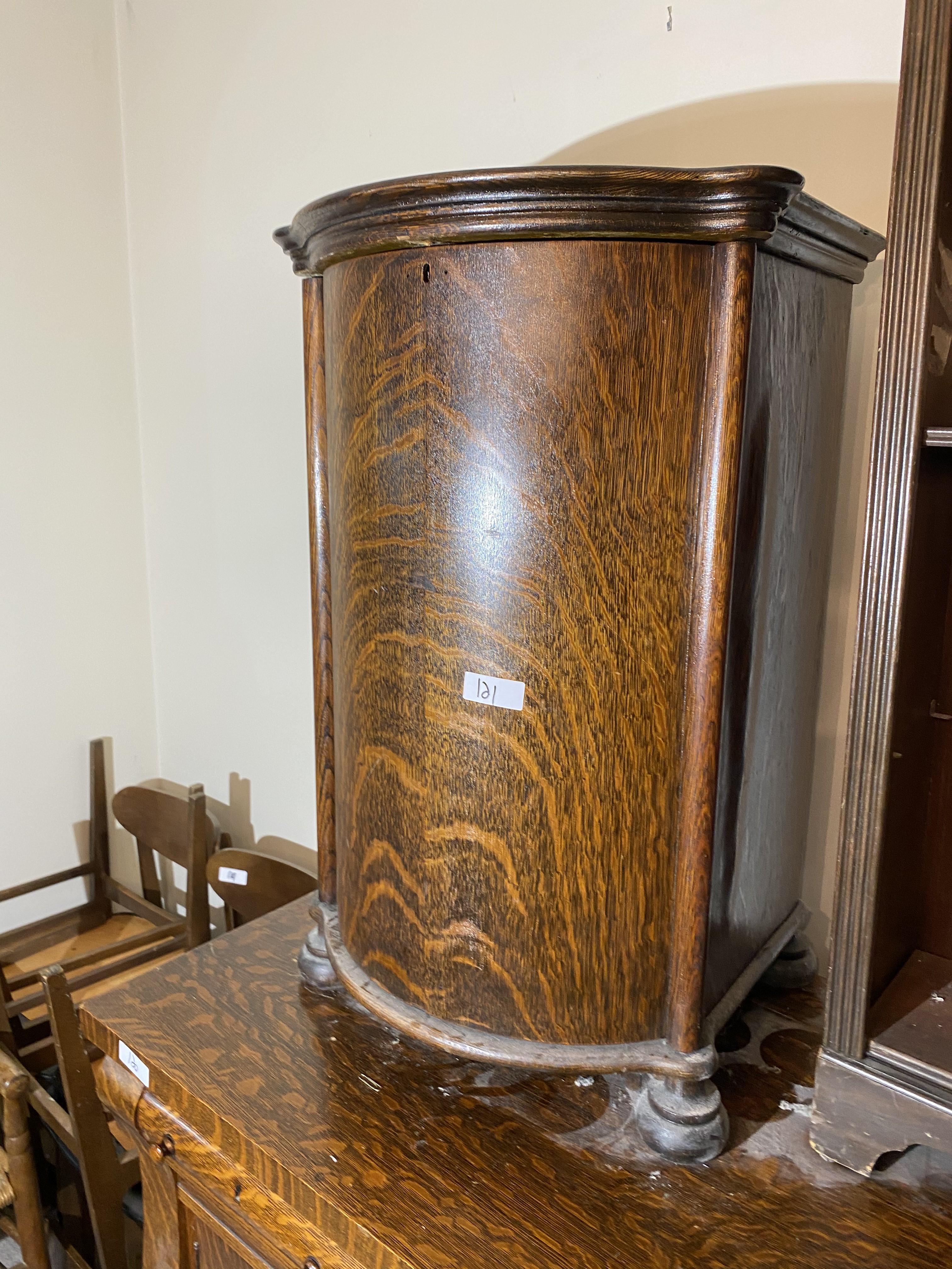 Antique Oak Record Cabinet