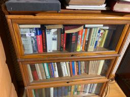 Antique barrister bookcase plus books inside