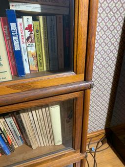 Antique barrister bookcase plus books inside