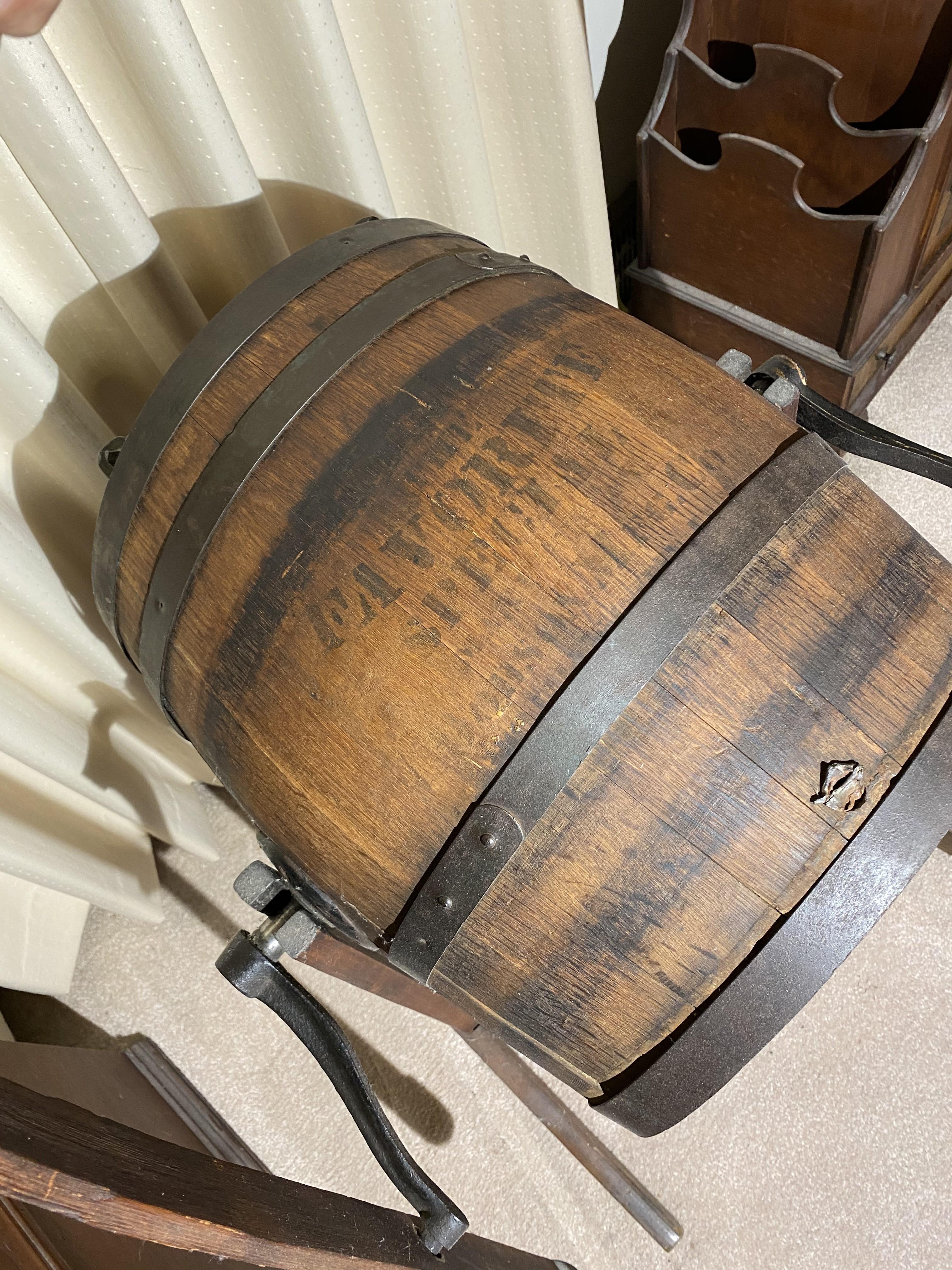 Antique Revolving Barrel Butter Churn