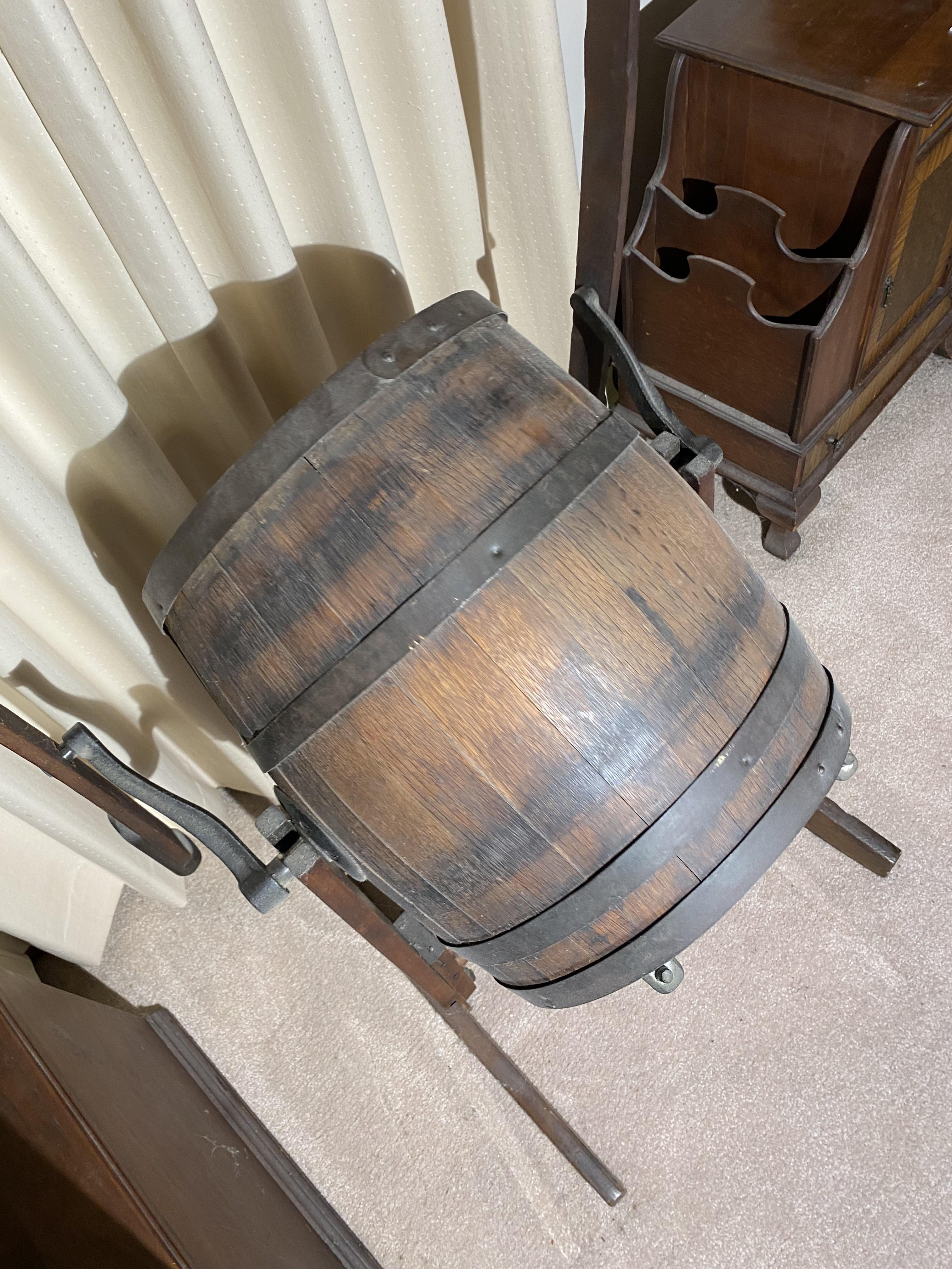 Antique Revolving Barrel Butter Churn