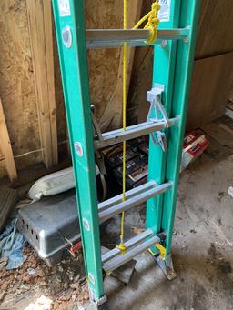 Nice Green Fiberglass Extension ladder by Werner