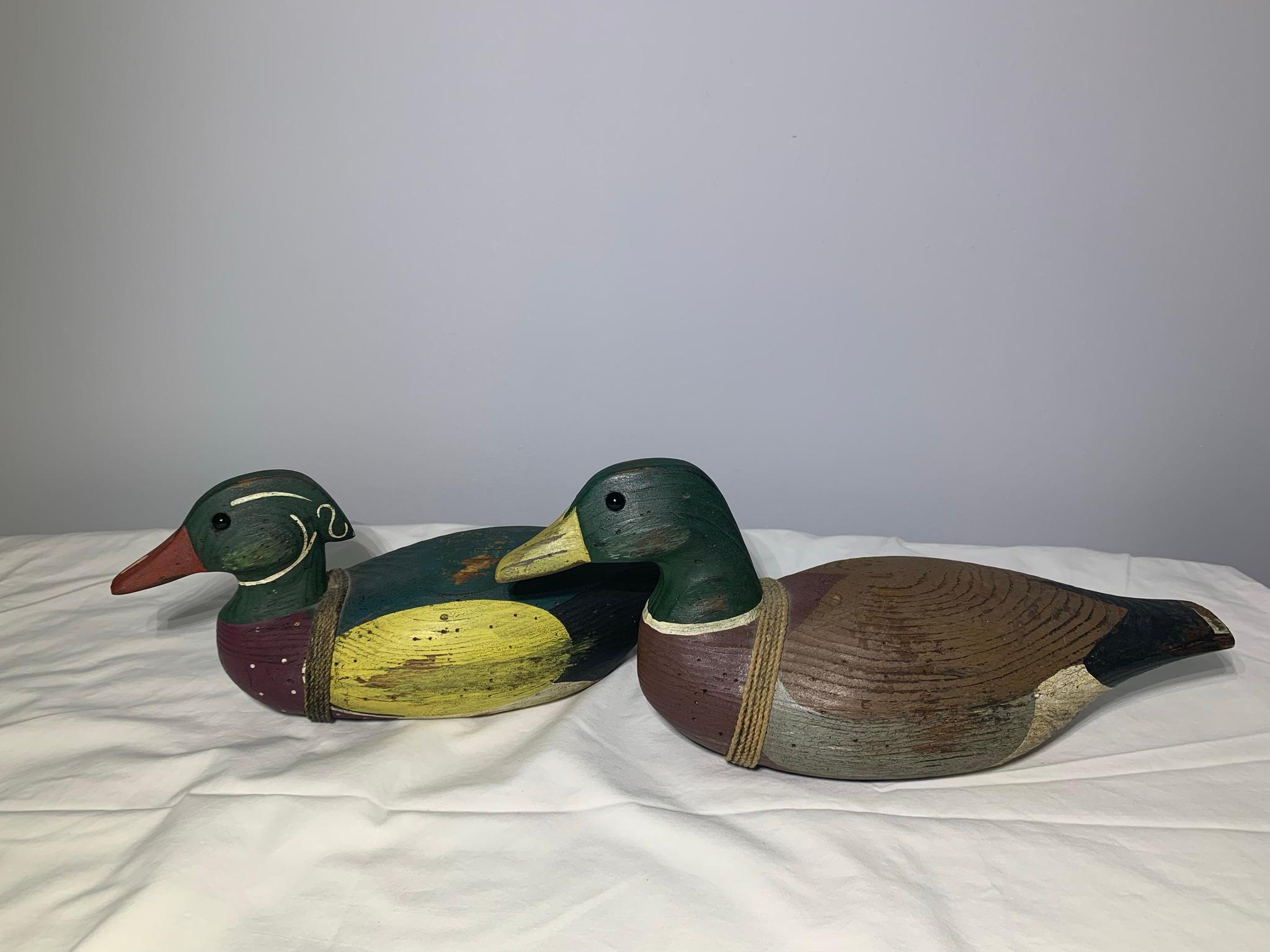 2 Vintage  Duck Decoys by White