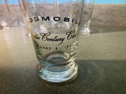 Vintage Oldsmobile Quarter Century Club 1961 Glasses