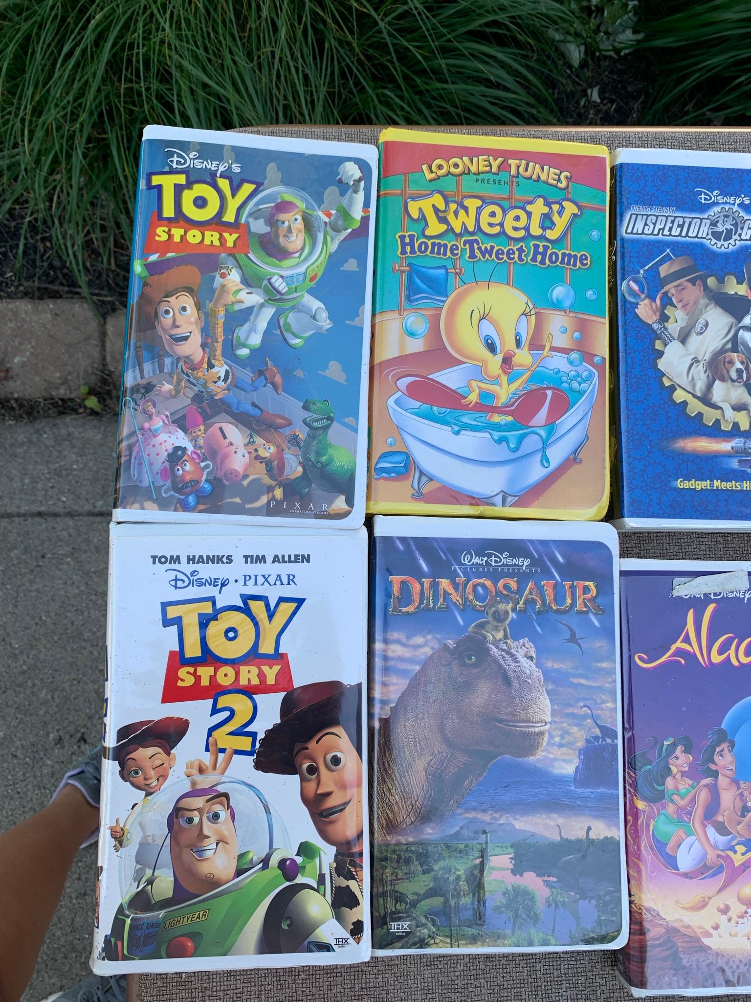 Group of VIntage VHS Tapes including Disney