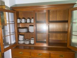 Beautiful Willett China Hutch - Cherry Wood