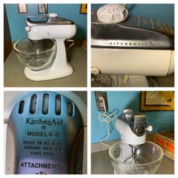 Vintage Kitchenaid Mixer Model 4C. Works