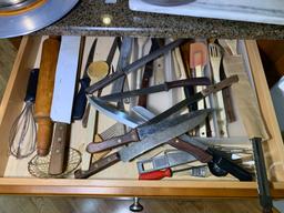 Great Group of Kitchen Knives.  See Photos for Names.