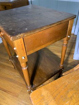 Antique Side Table and Antique Chair