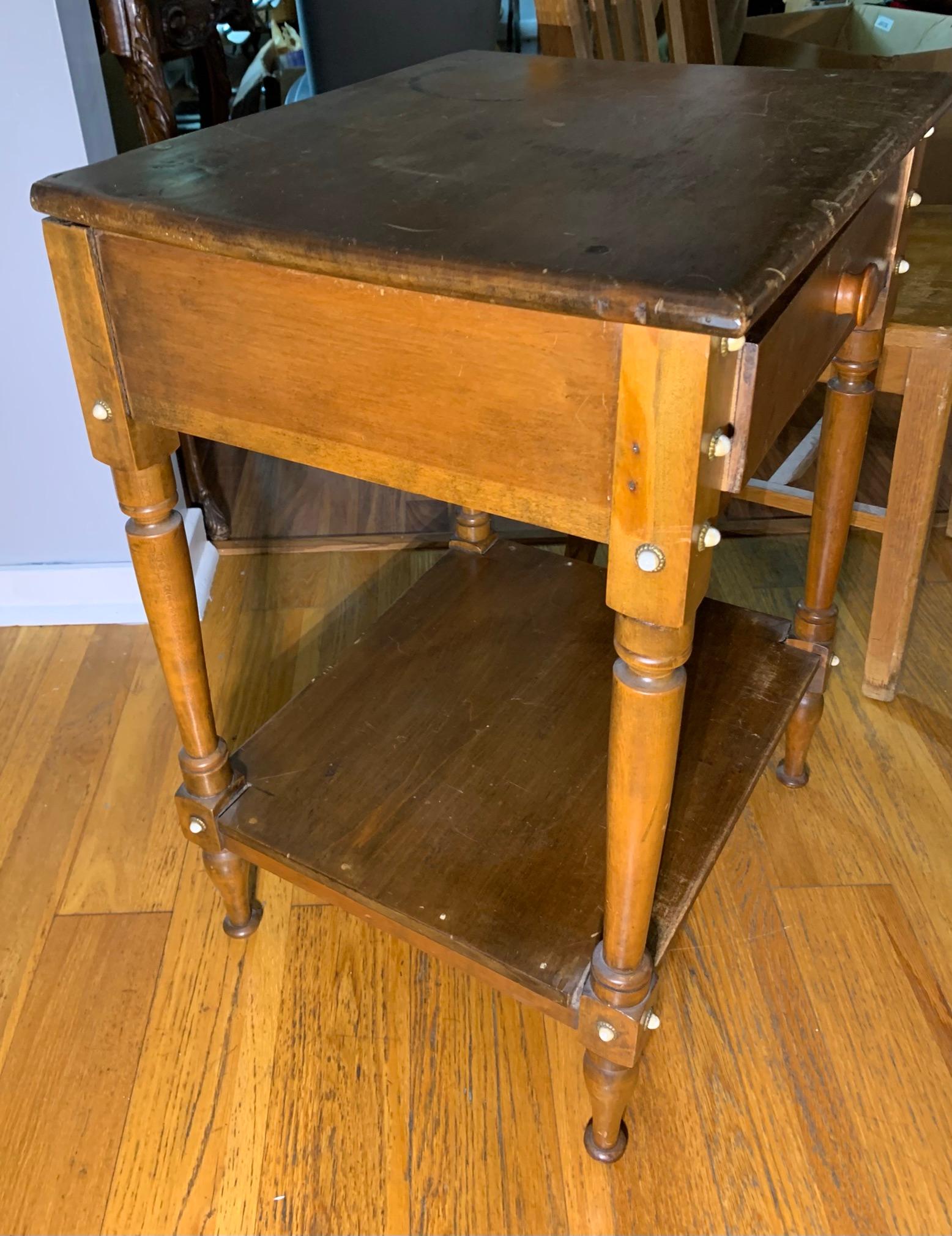 Antique Side Table and Antique Chair