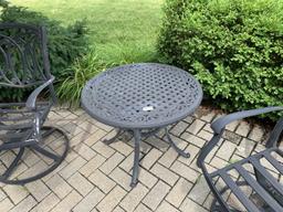 Metal patio table and chairs set