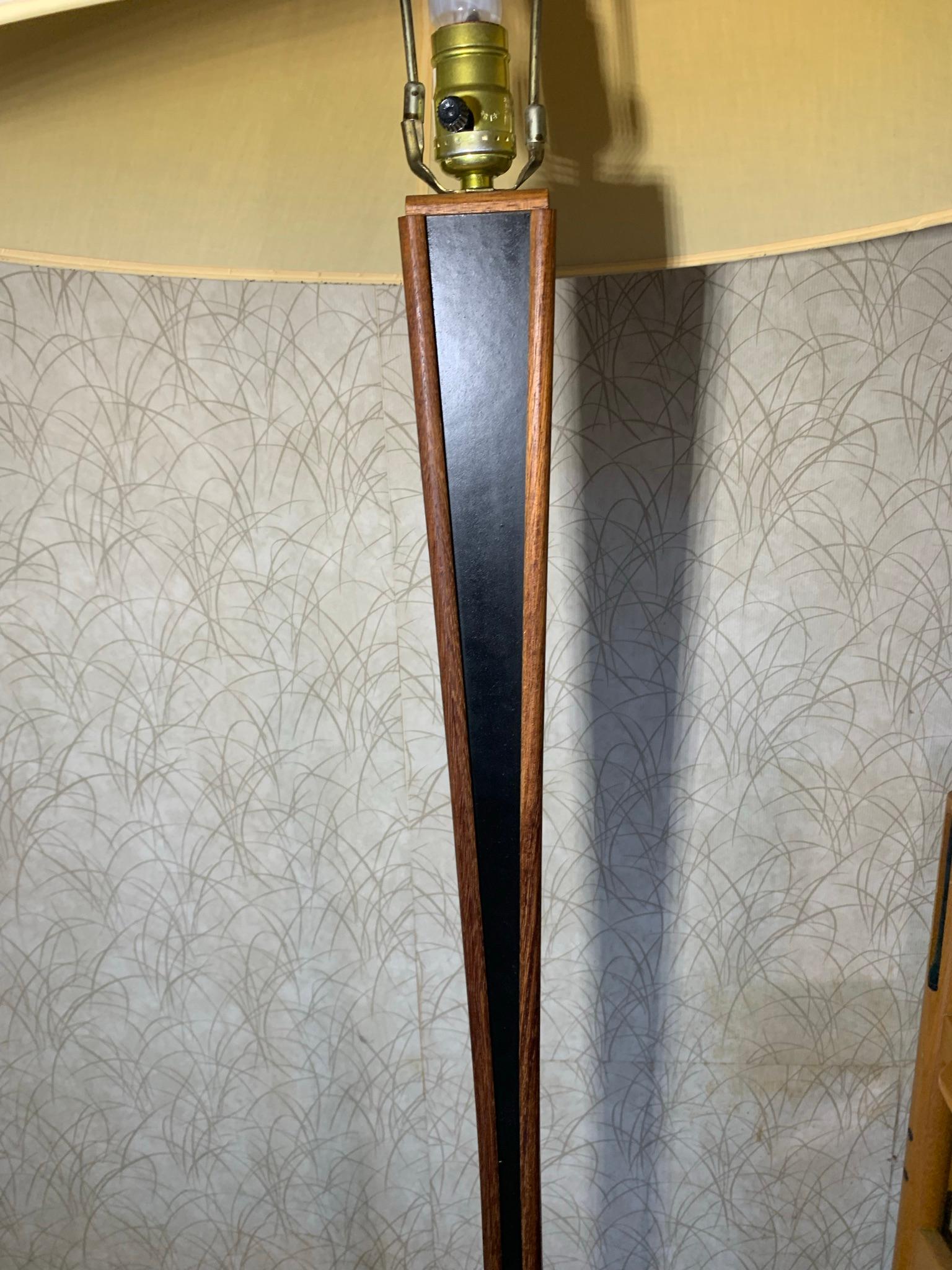 Pair of Floor Lamps.  1 is Mid Century Modern  Style.  No markings Found