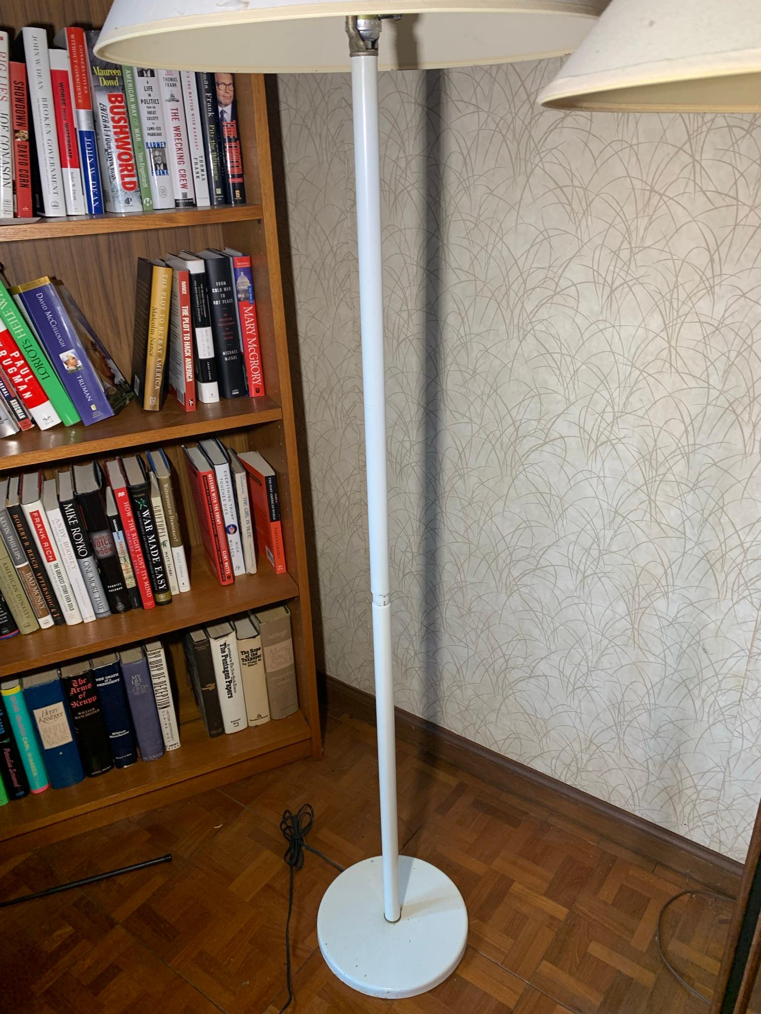 Pair of Floor Lamps.  1 is Mid Century Modern  Style.  No markings Found