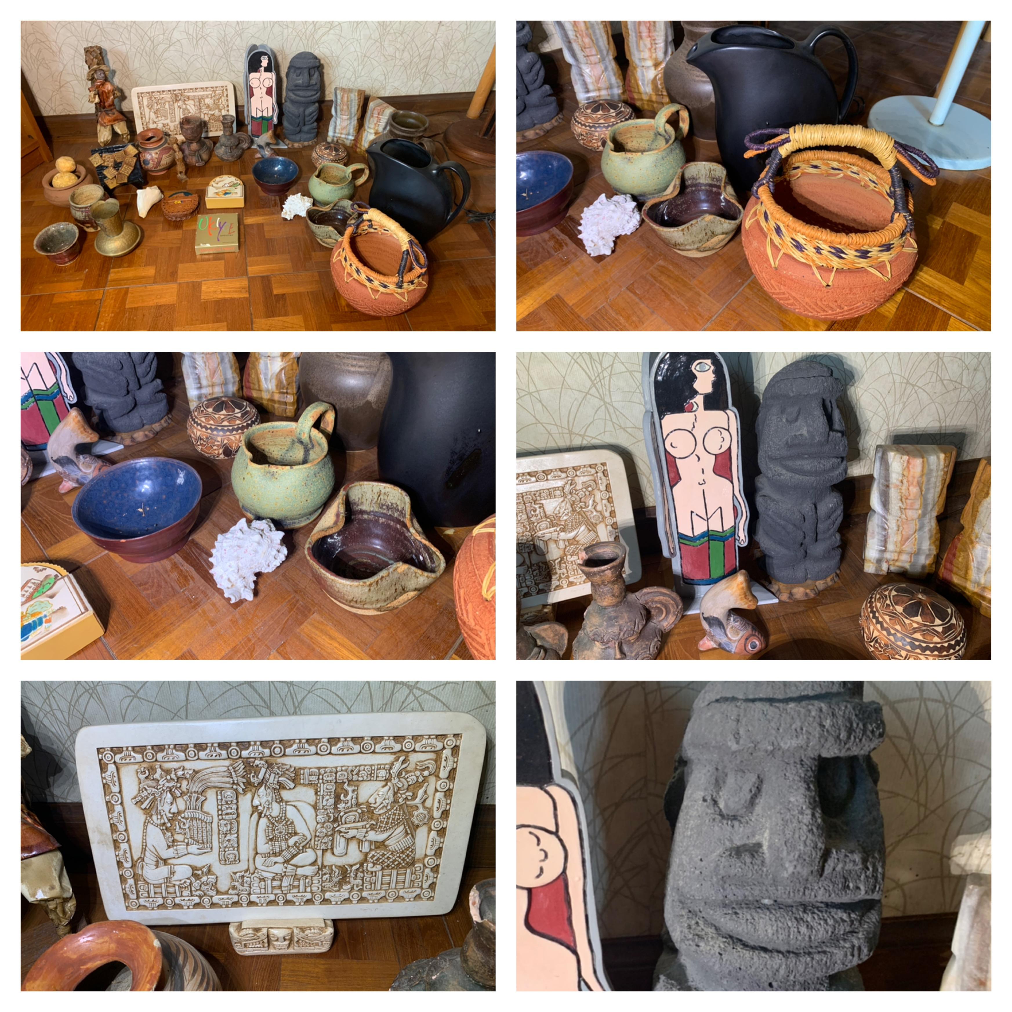 Great Stoneware Decorative Group, Coasters & More.  See Photos.