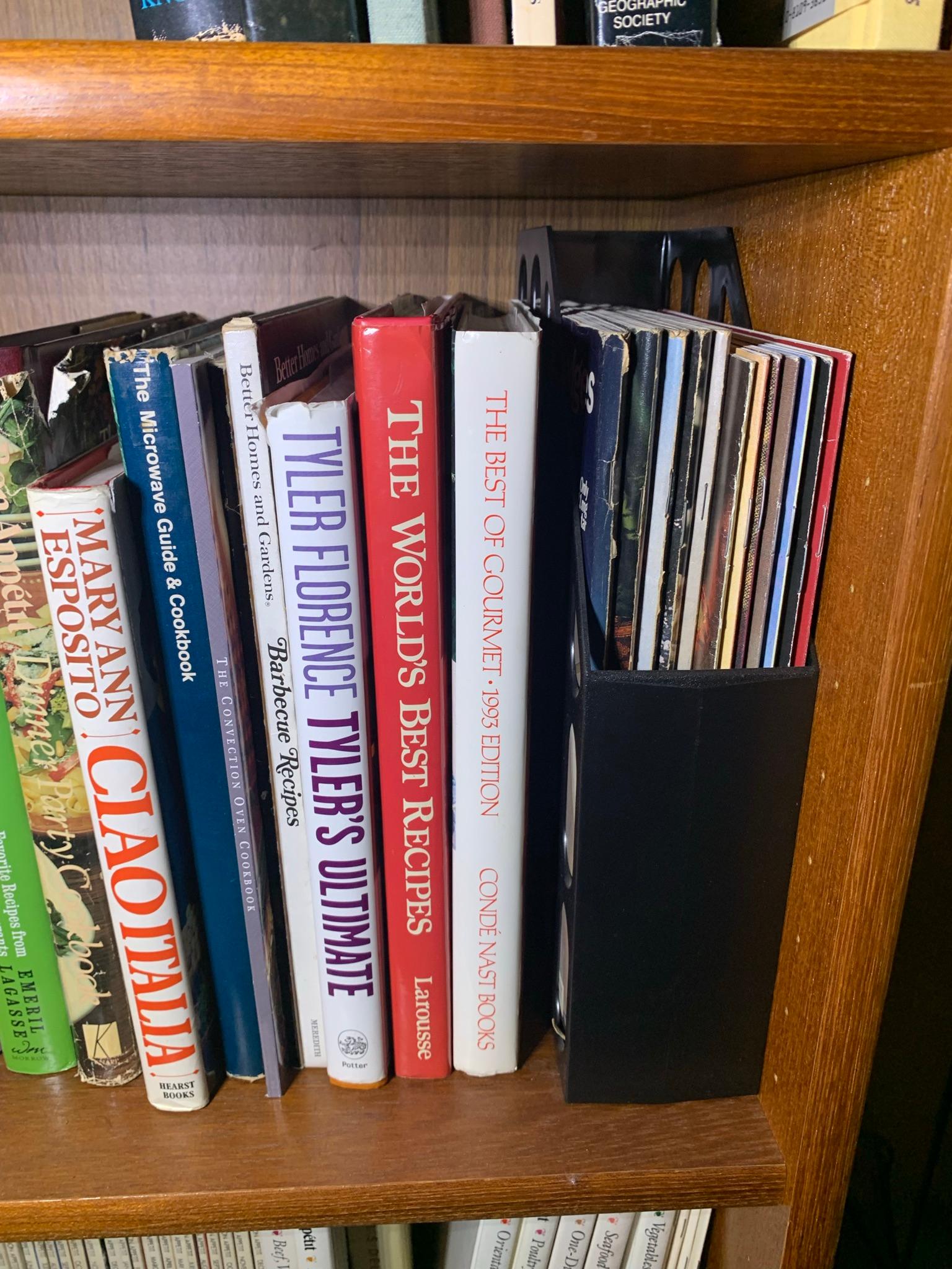 Mid Century Modern  Danish Style Book Shelf with Contents.