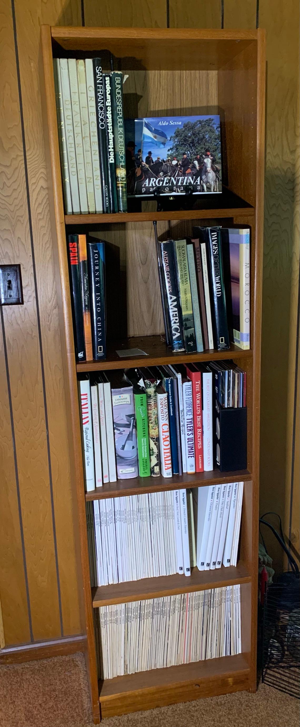 Mid Century Modern  Danish Style Book Shelf with Contents.