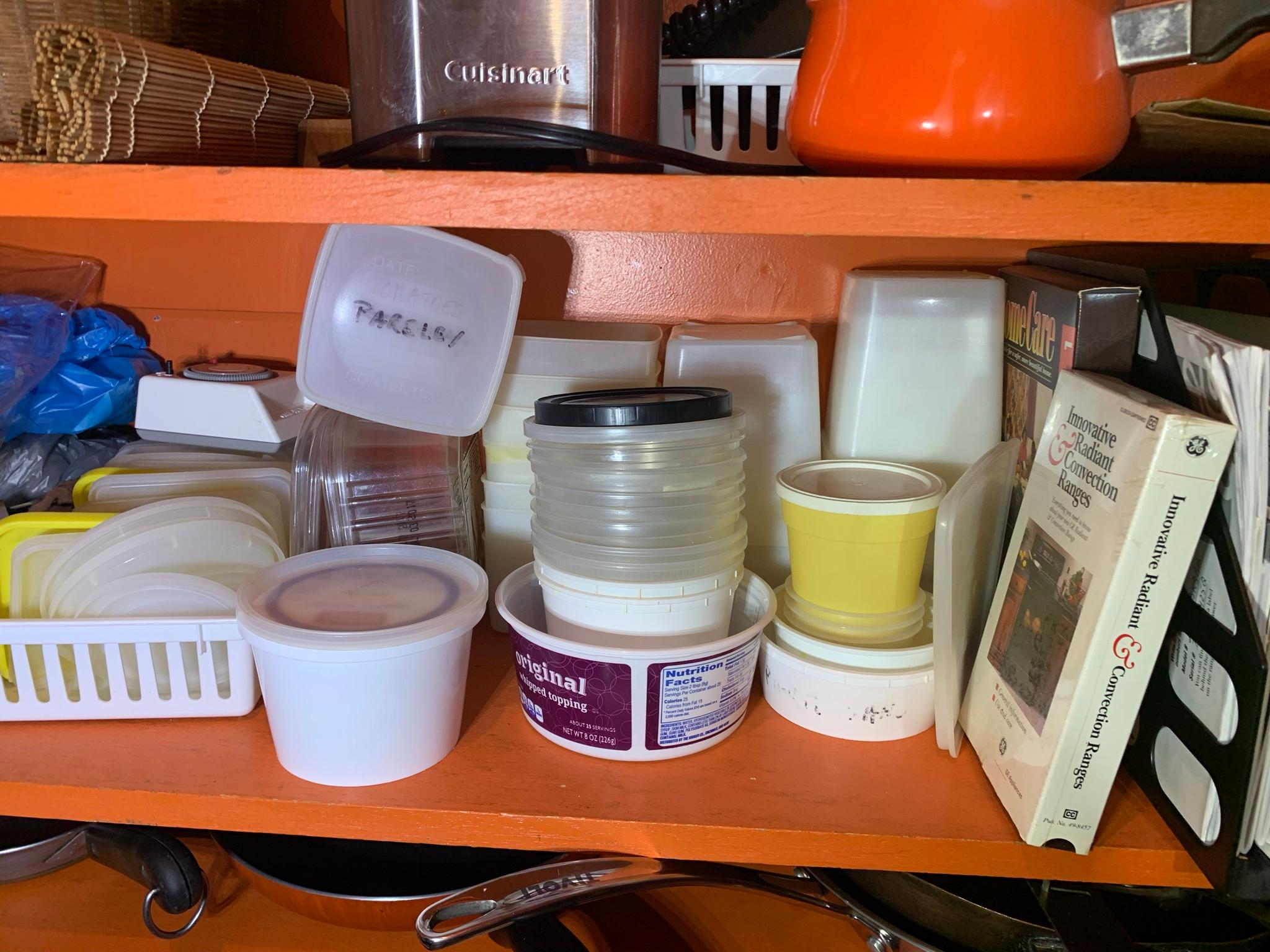 Pantry Cleanout - Pots, Pans, Casserole Dishes, Measuring Cups, Brooms & More. See Photos.