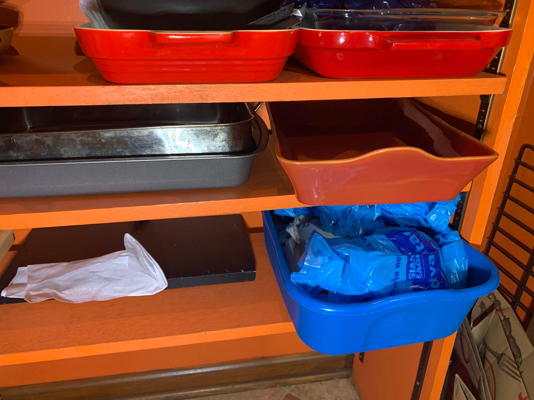 Pantry Cleanout - Pots, Pans, Casserole Dishes, Measuring Cups, Brooms & More. See Photos.