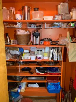 Pantry Cleanout - Pots, Pans, Casserole Dishes, Measuring Cups, Brooms & More. See Photos.