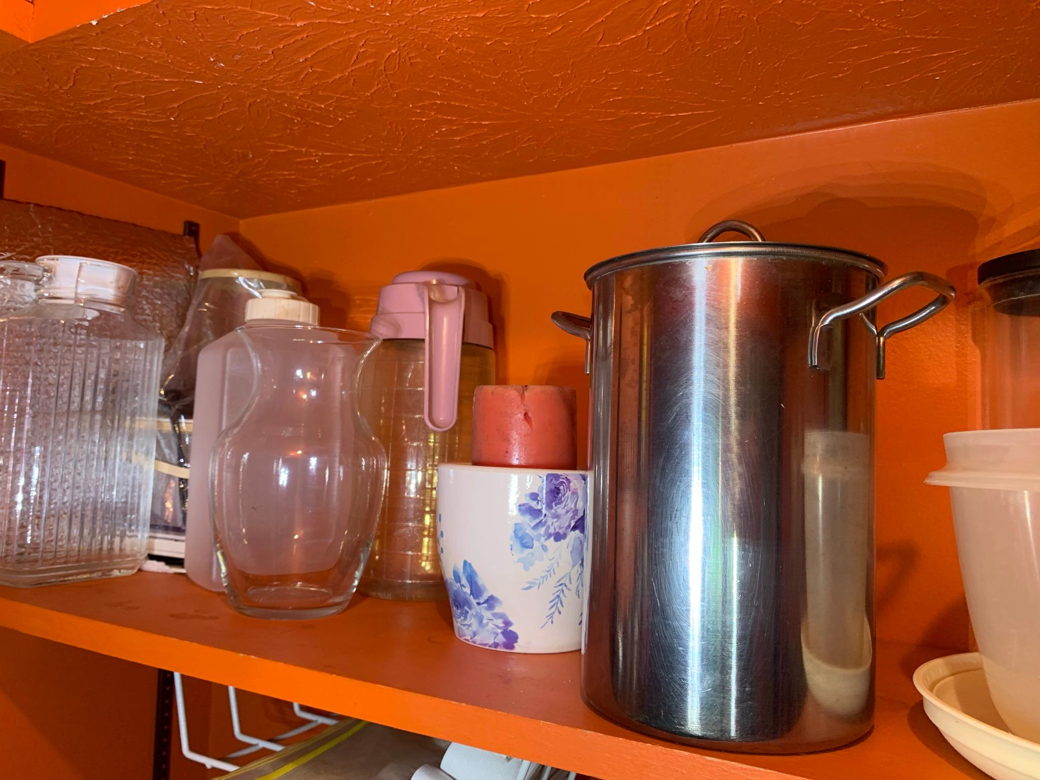 Pantry Cleanout - Pots, Pans, Casserole Dishes, Measuring Cups, Brooms & More. See Photos.