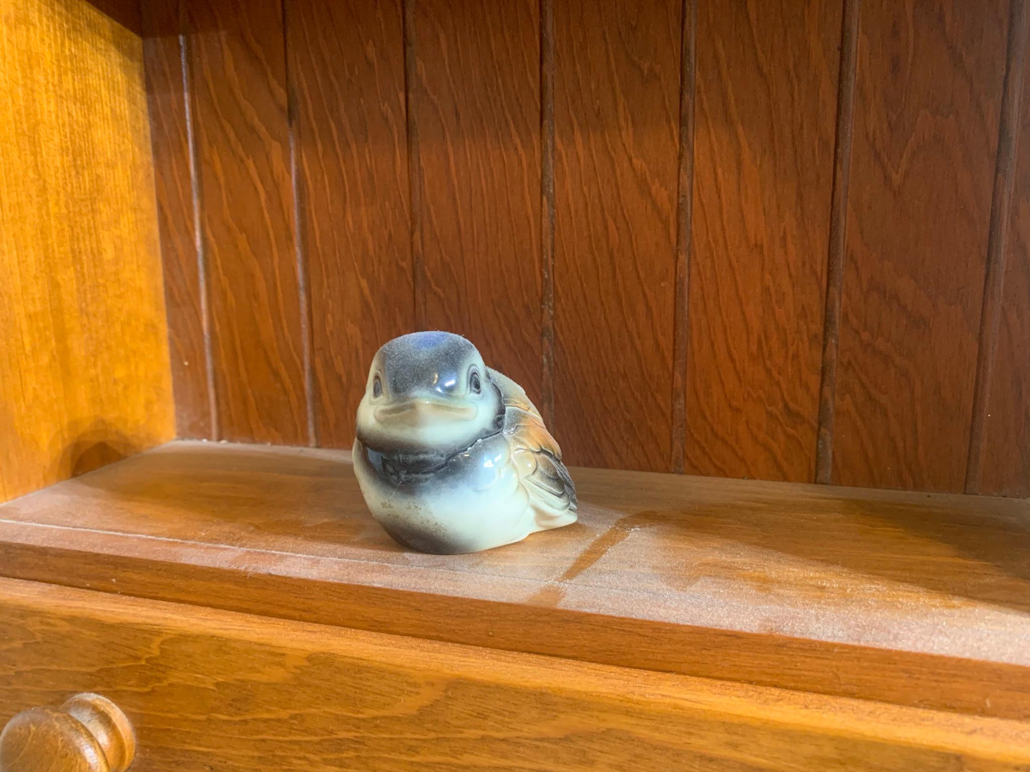 Curio Cabinet Contents - Goebel Birds, Glassware, Depression glass etc