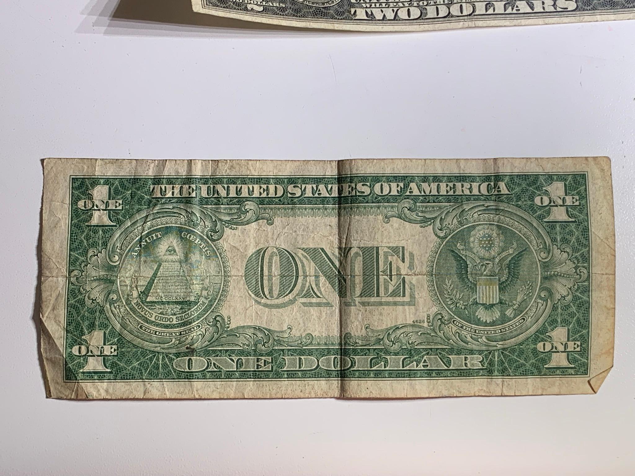 Foreign & U.S. Currency - Red & Blue Seal.  See Photos