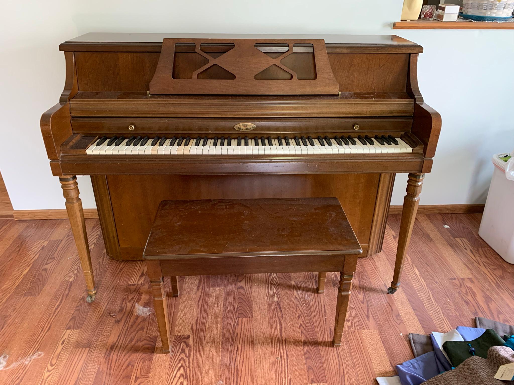 Wurlitzer Piano with Bench.