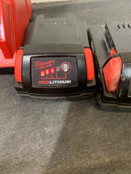 Milwaukee M12 & M18 Charger with 2 M18 Lithium Batteries