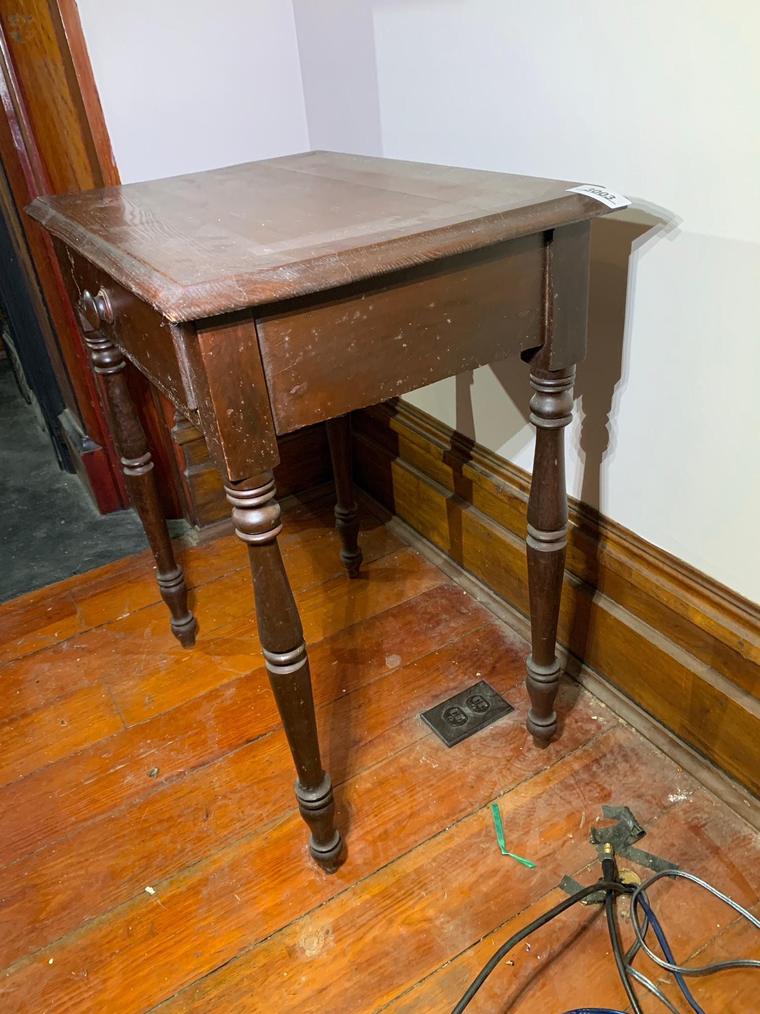 Primitive Antique One Drawer Table