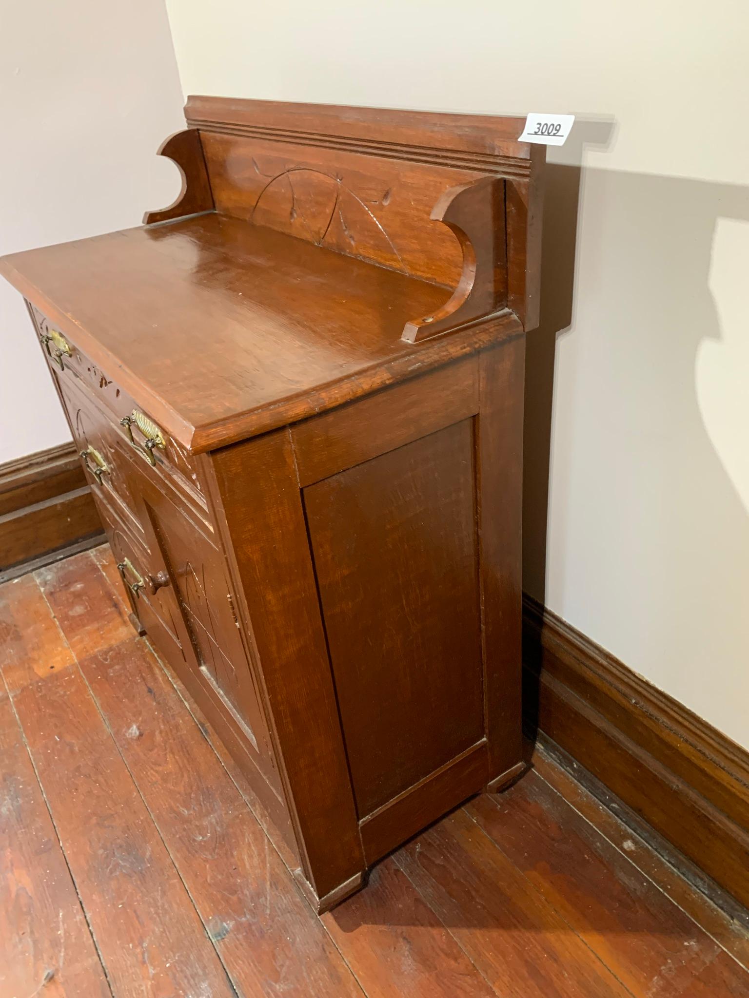 Antique Eastlake Washstand Cabinet w/Nice Pulls