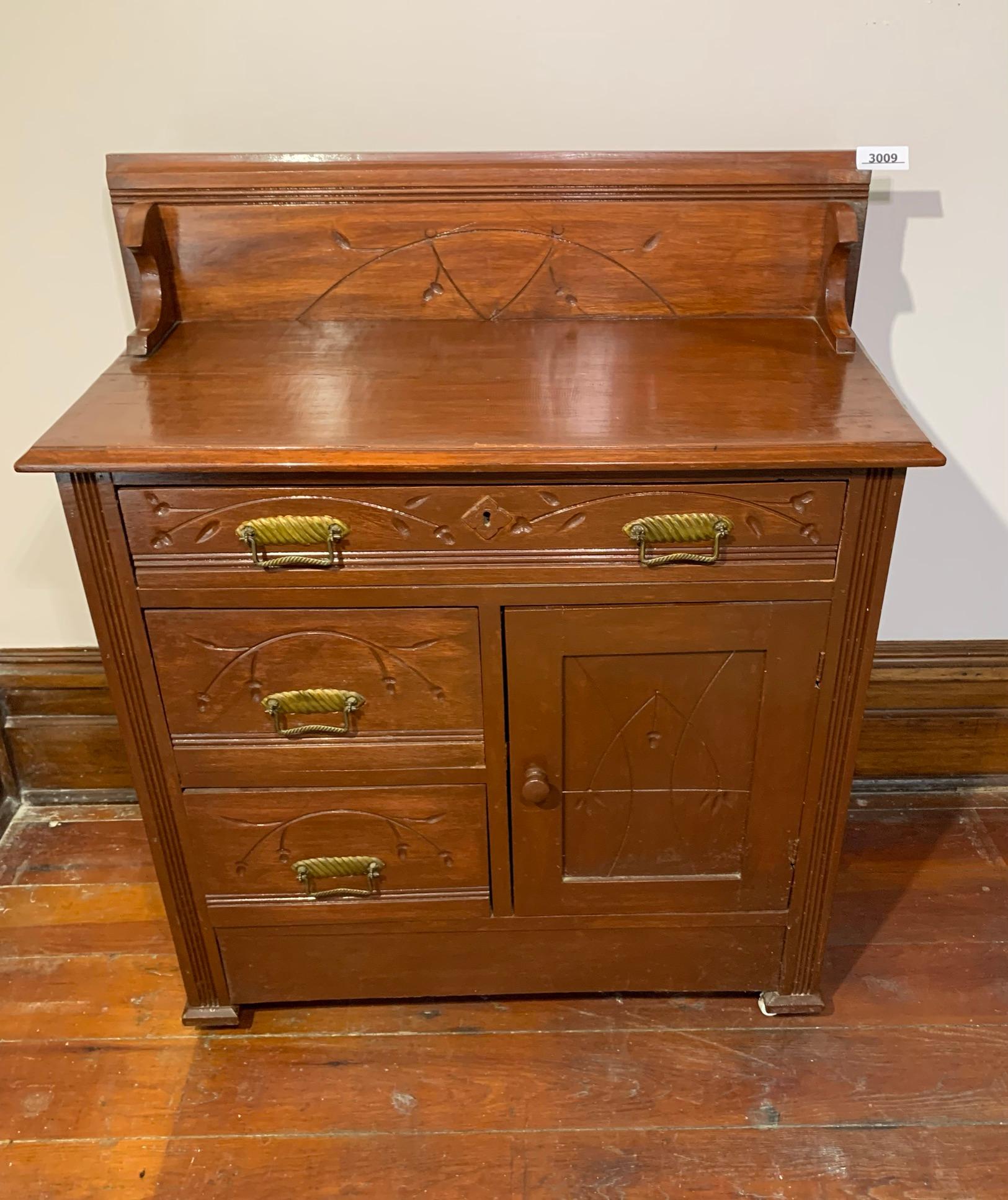 Antique Eastlake Washstand Cabinet w/Nice Pulls