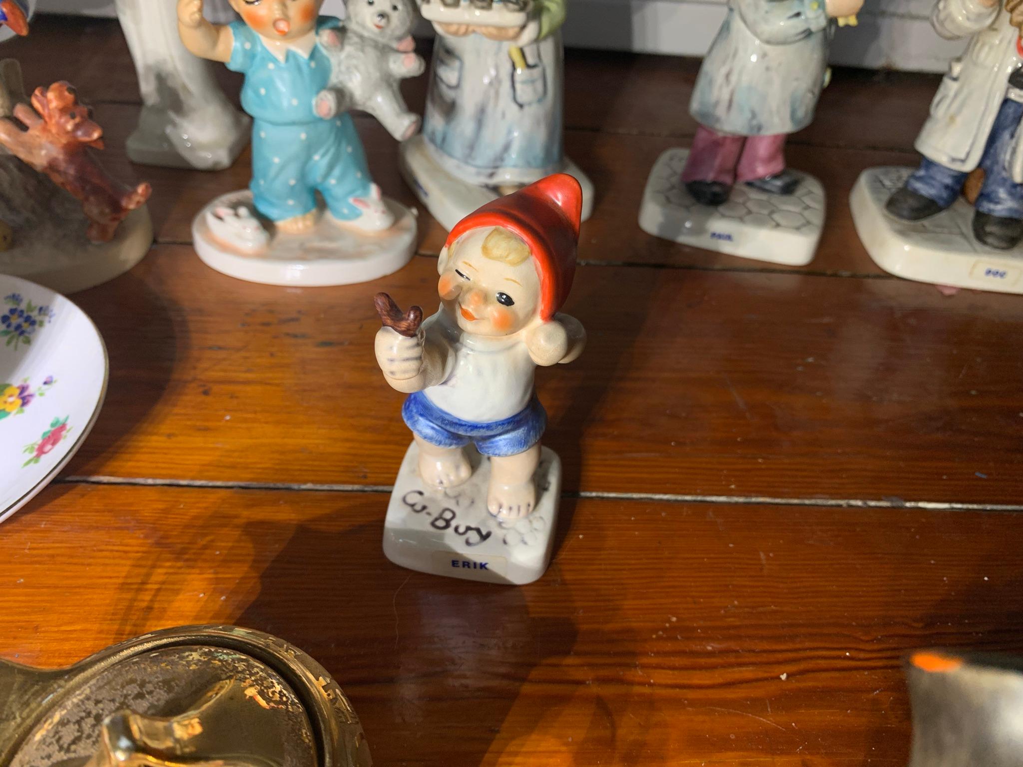 Group of Figurines - Early Goebel, CO-BOY by Goebel, Tea Cups, Glassware & more