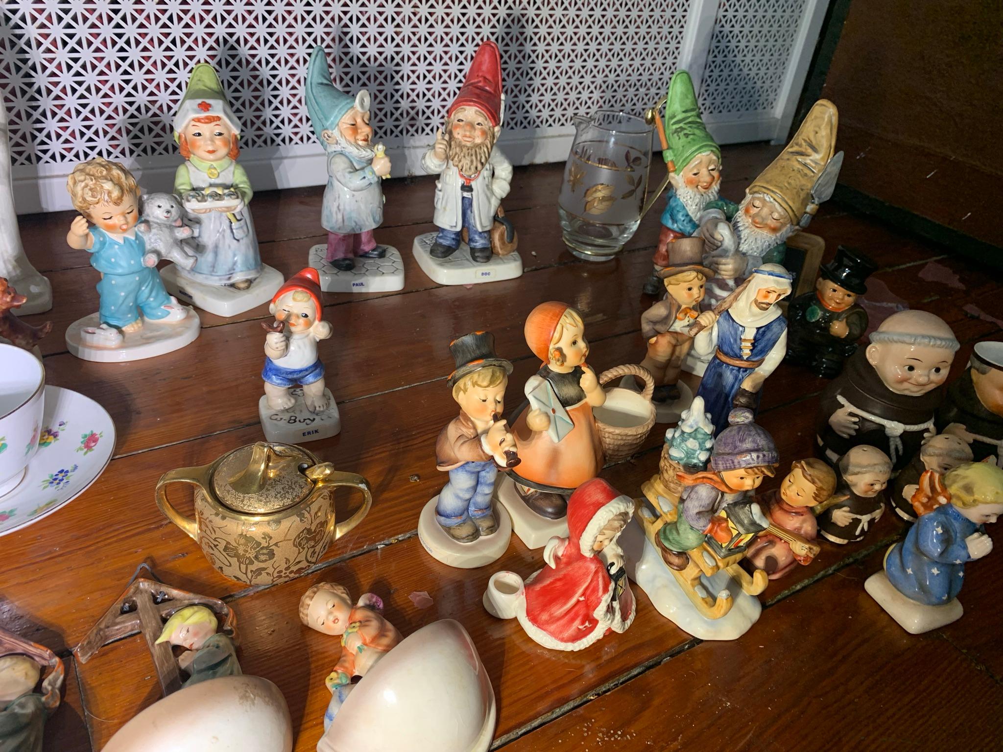 Group of Figurines - Early Goebel, CO-BOY by Goebel, Tea Cups, Glassware & more