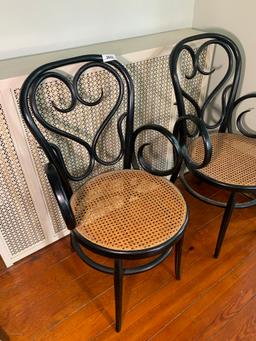 Pair of Bentwood Chairs with Cane Seats