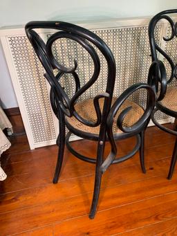 Pair of Bentwood Chairs with Cane Seats