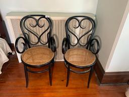 Pair of Bentwood Chairs with Cane Seats