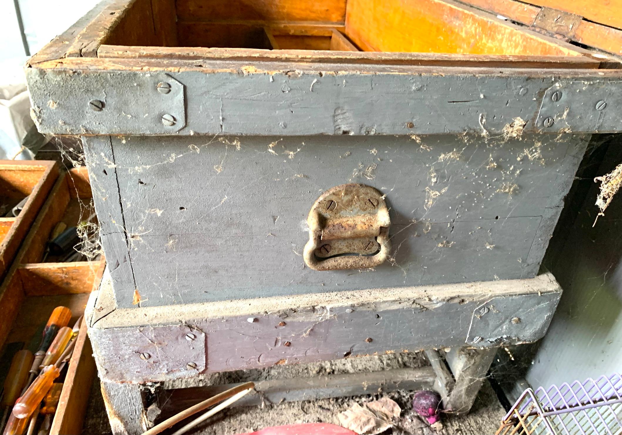 Nice Antique Tool Box w/Old Tools contents