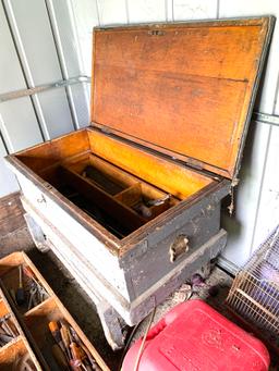 Nice Antique Tool Box w/Old Tools contents