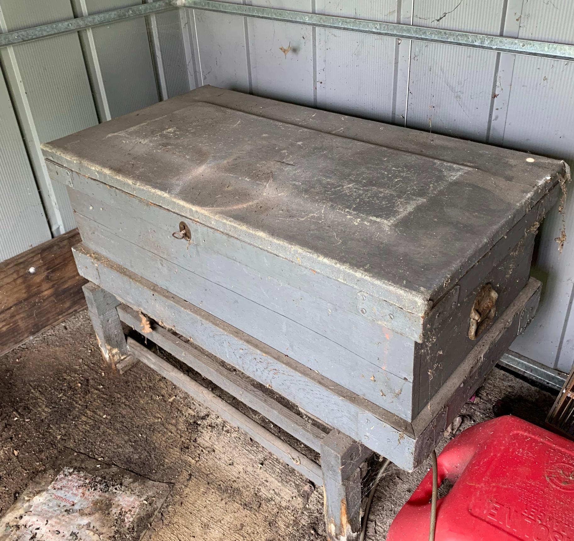 Nice Antique Tool Box w/Old Tools contents