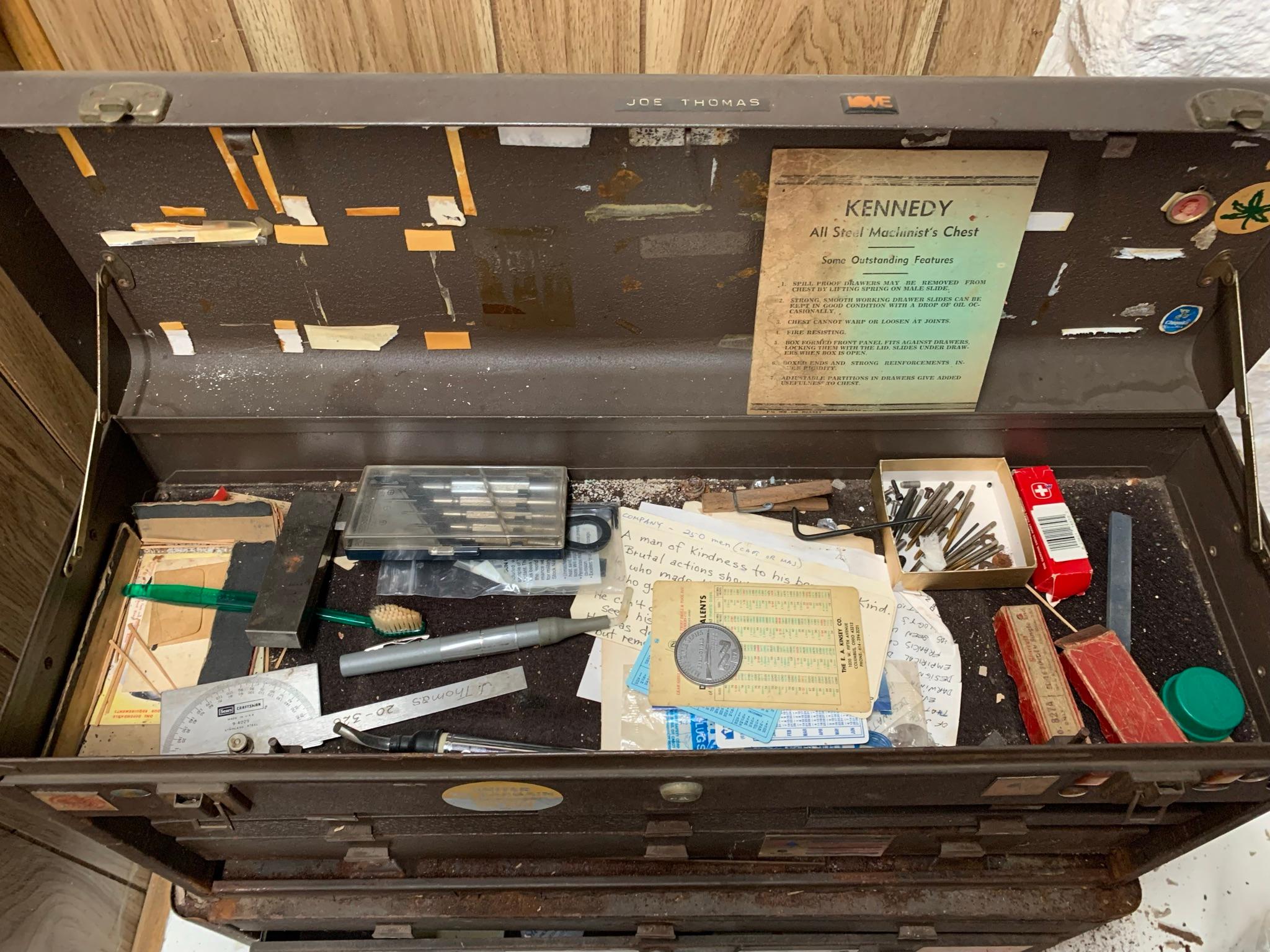 Kennedy All Steel Machinist's Tool Box with Contents