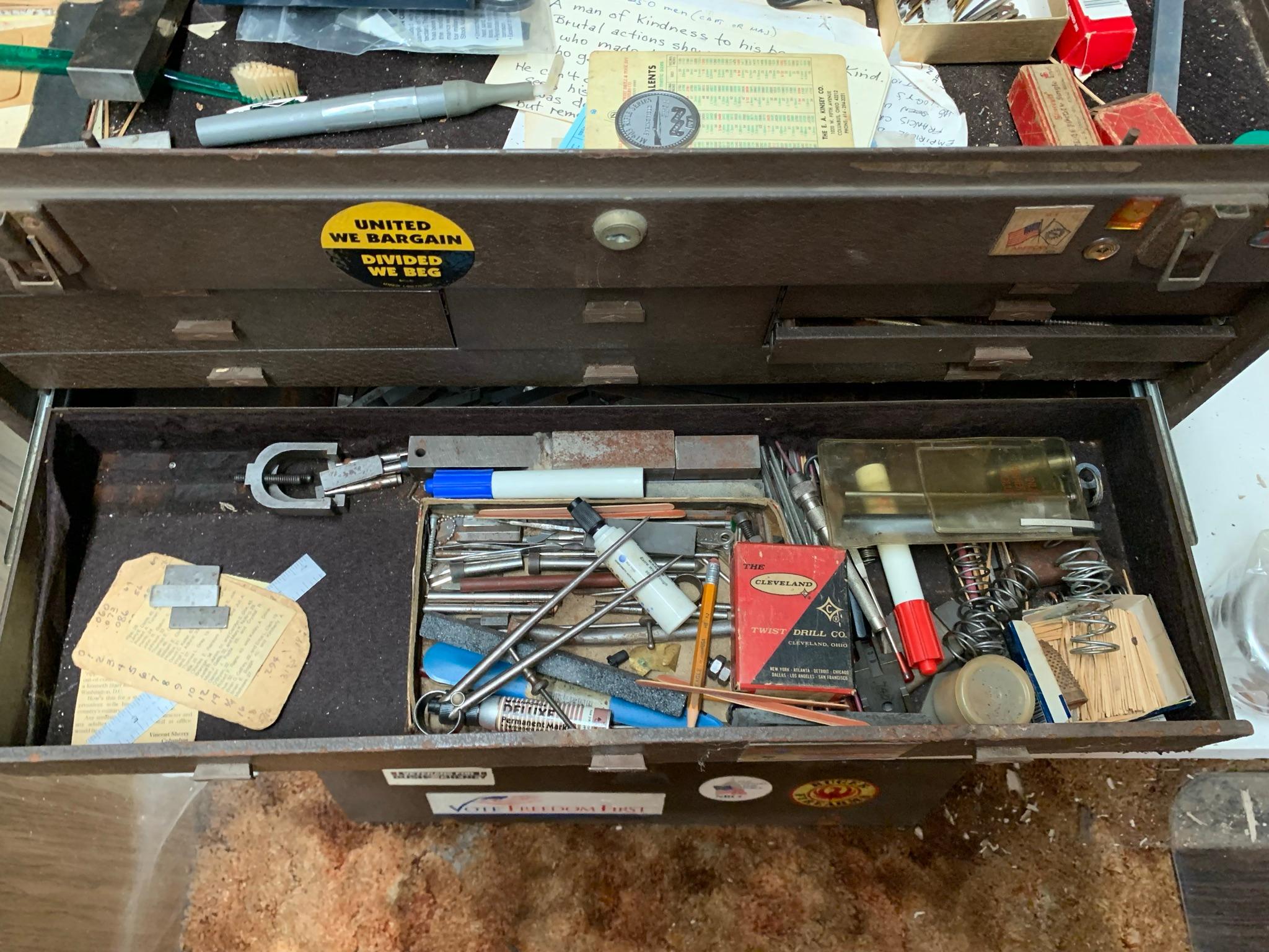 Kennedy All Steel Machinist's Tool Box with Contents