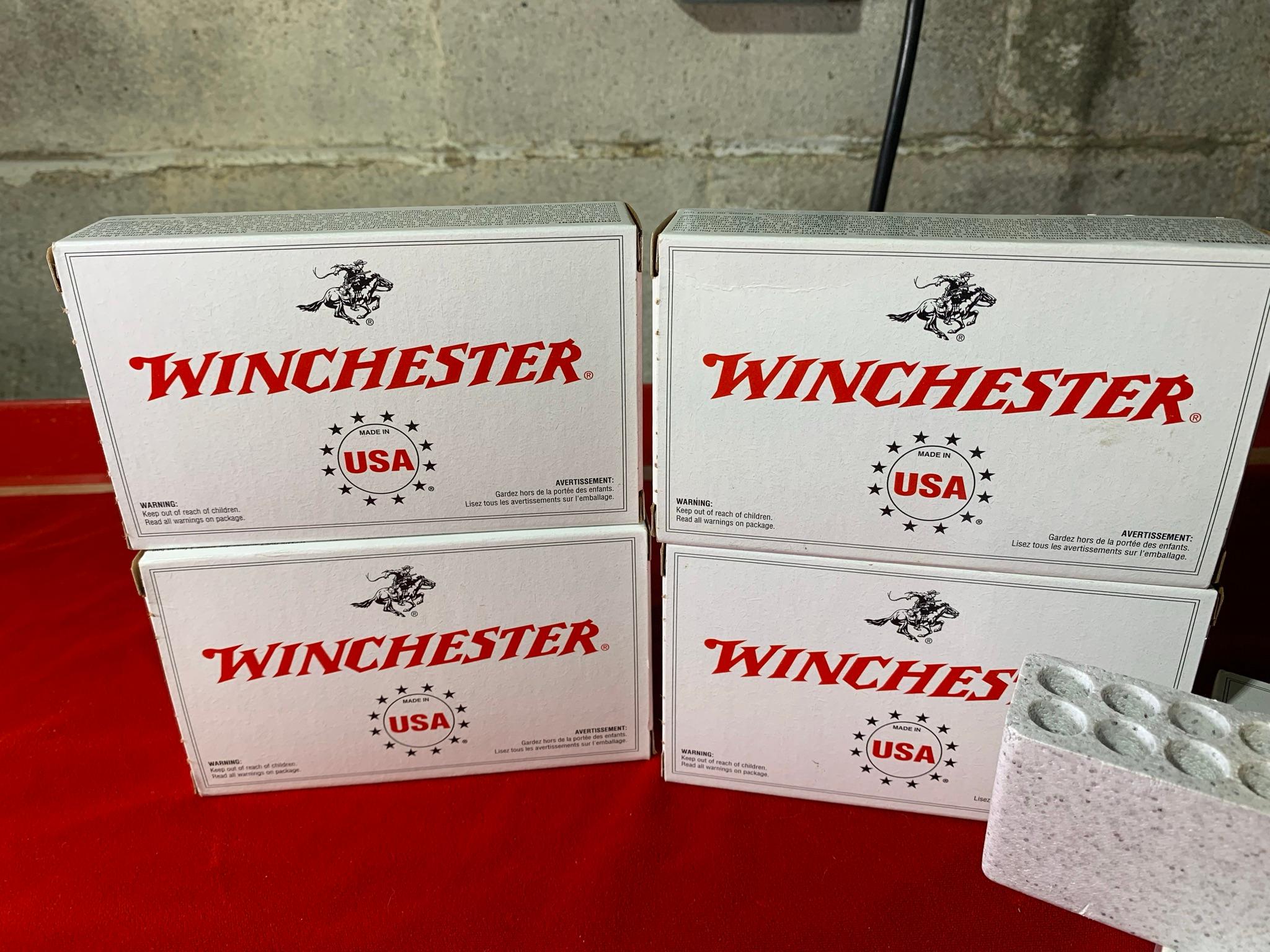4 Full Boxes of Winchester 7.62mm 147 Grain Full Metal Jacket Ammunition.  Additional Half Box