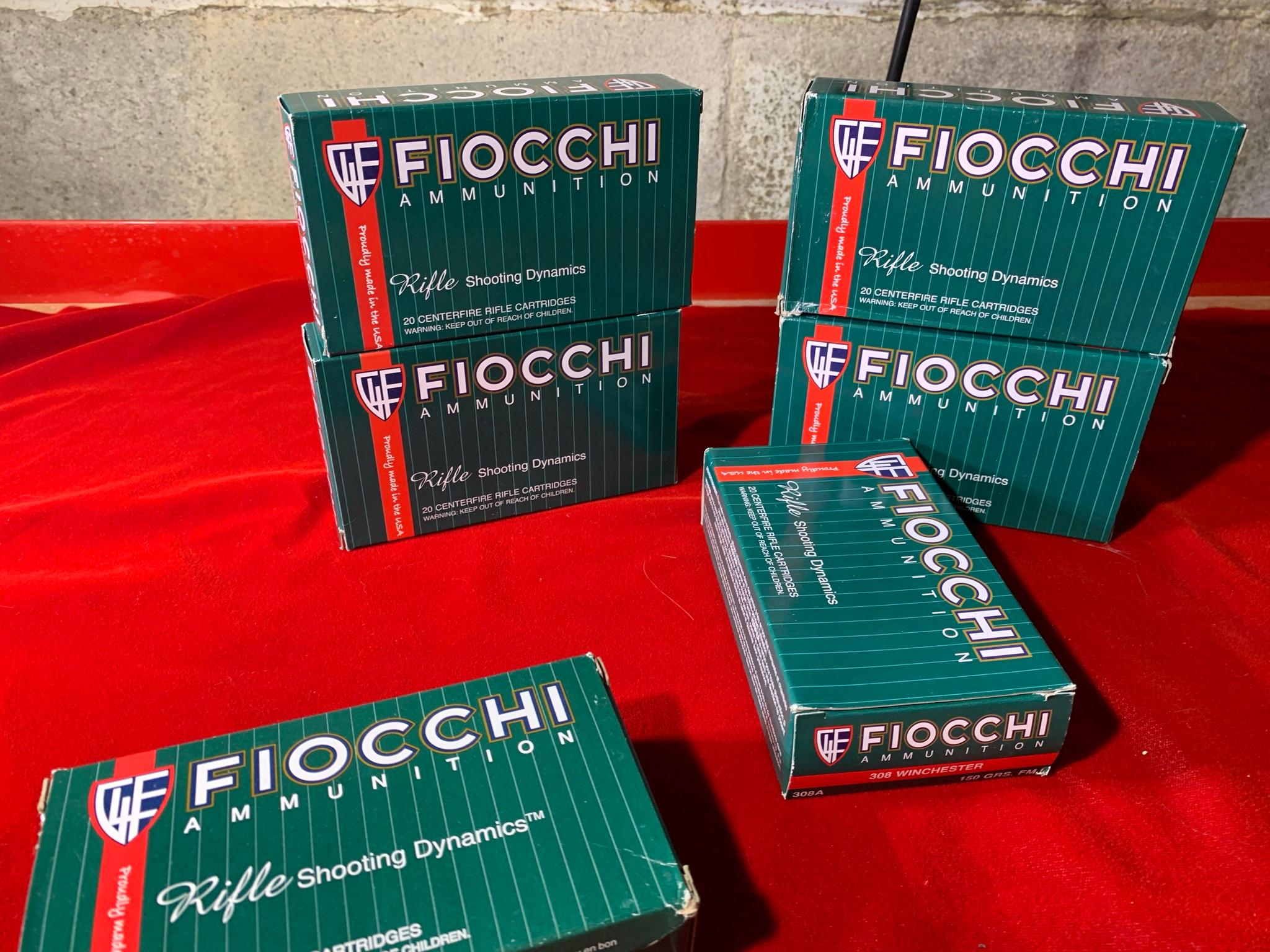 6 Boxes of Fiocchi 308 Winchester 150 Grain Ammunition