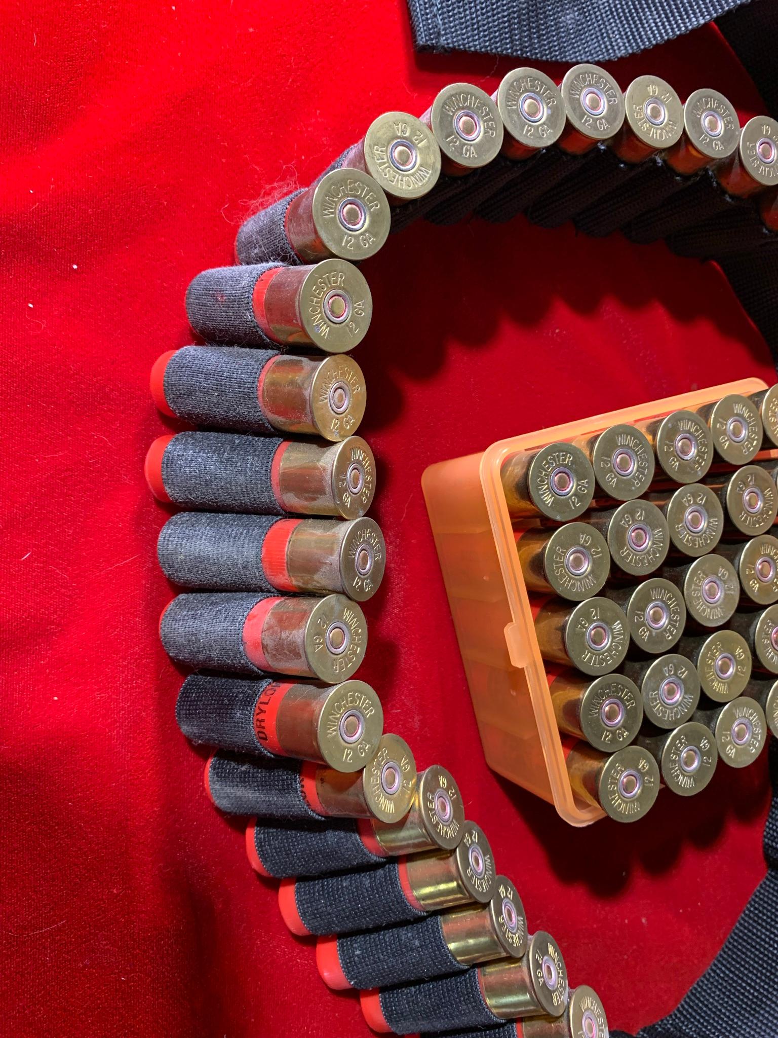 12 Gauge Winchester Shotgun Shells with Belt