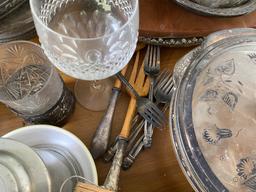 Large lot of assorted silverplate, china etc