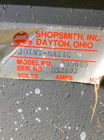 Shopsmith Joint-Matic Model 555605 Router Table & Porter Cable Router