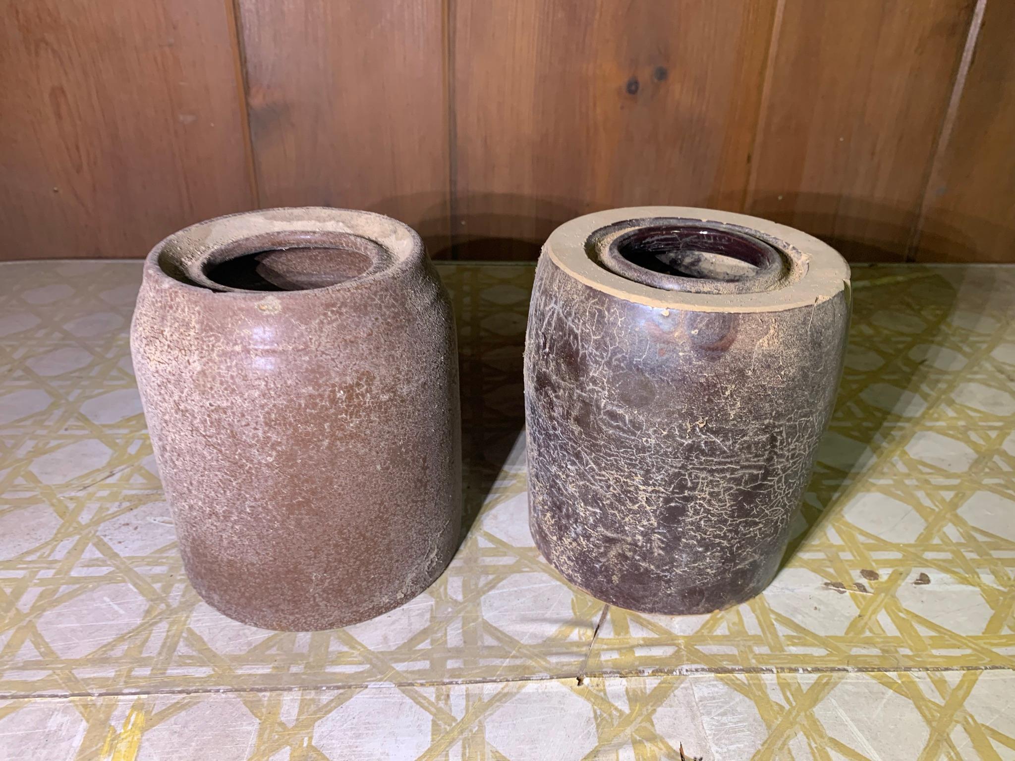 2 Stoneware Crocks