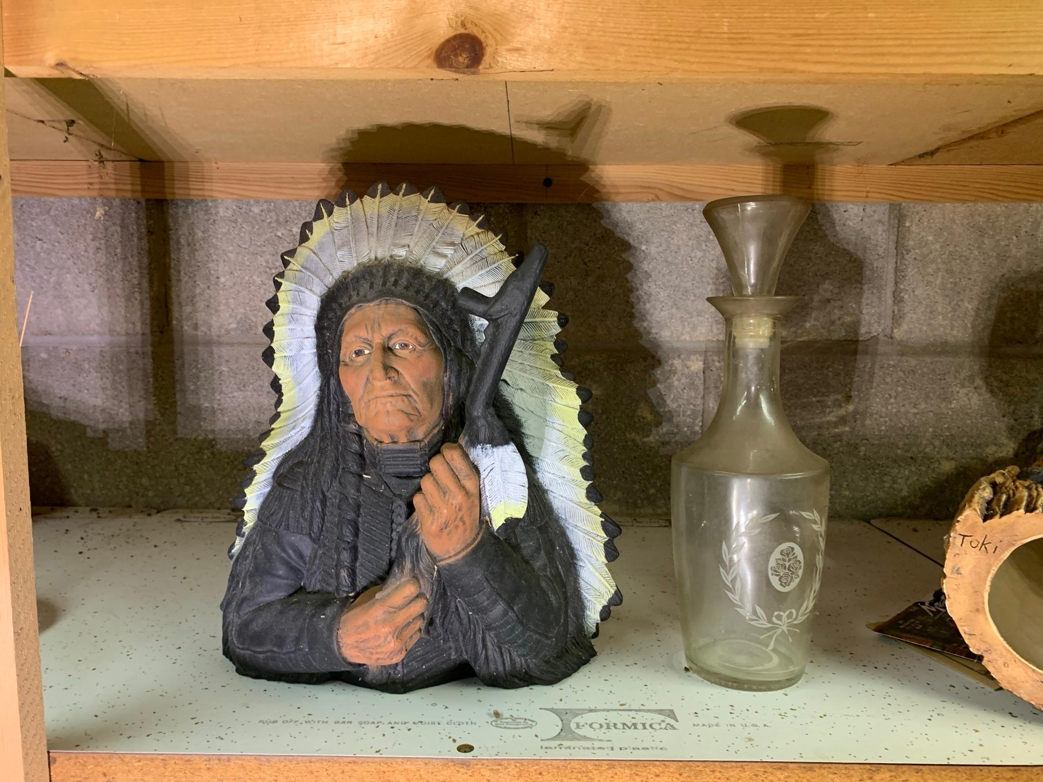 Basement Shelf Cleanout - Cast Iron, McCoy Cookie Jar , Stool, Ceramic &  More