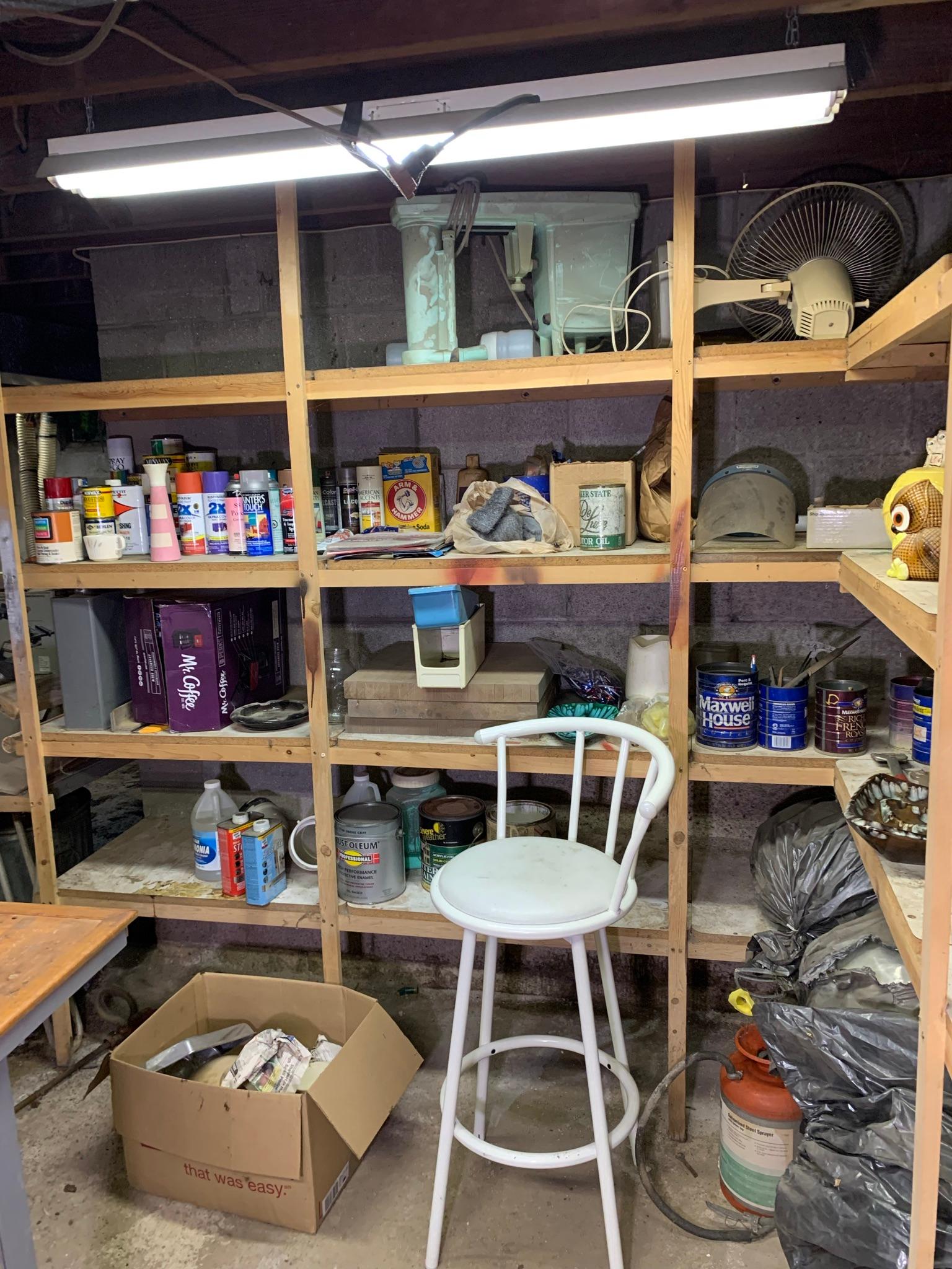 Basement Shelf Cleanout - Cast Iron, McCoy Cookie Jar , Stool, Ceramic &  More